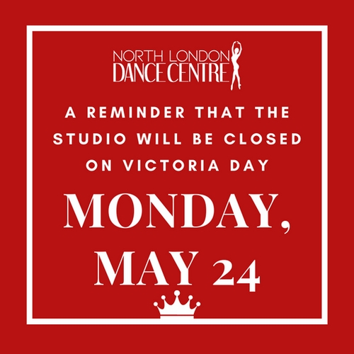 Studio closed for Victoria Day, Monday, May 24, 2021